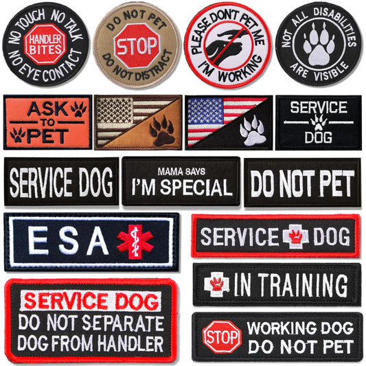 SPS 16-Piece Service Dog Patch Set