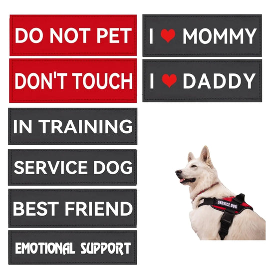 SPS 8-Piece Service Dog Harness Patch Set